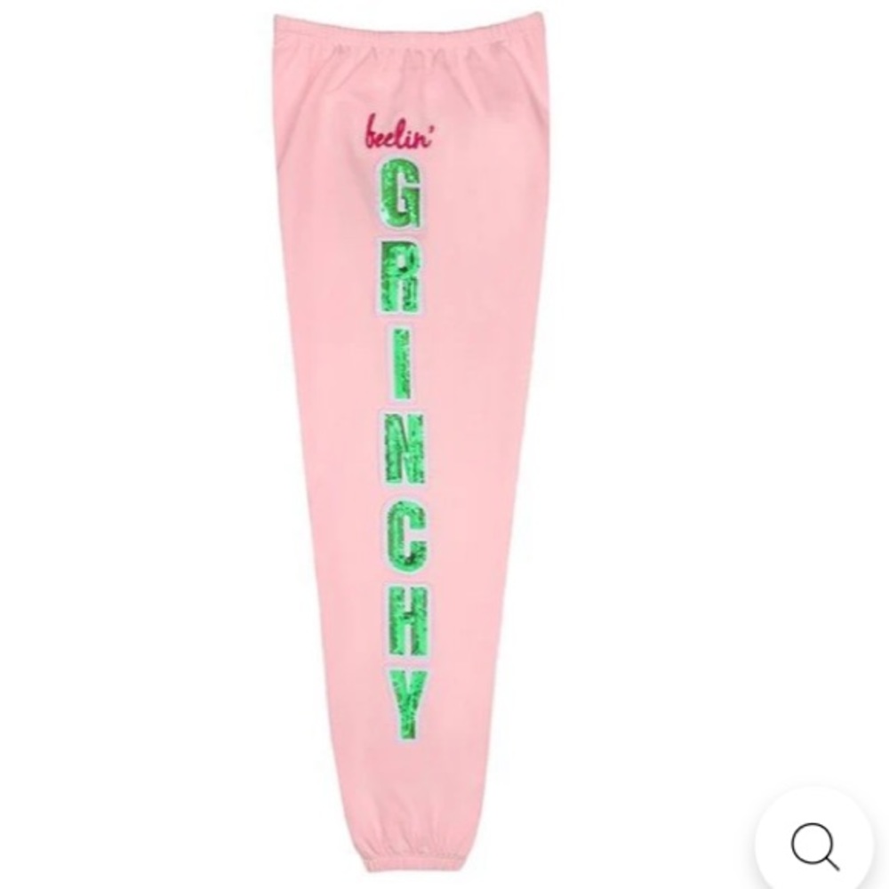 Iscream feelin grinchy pink sweatpants joggers small 6/8